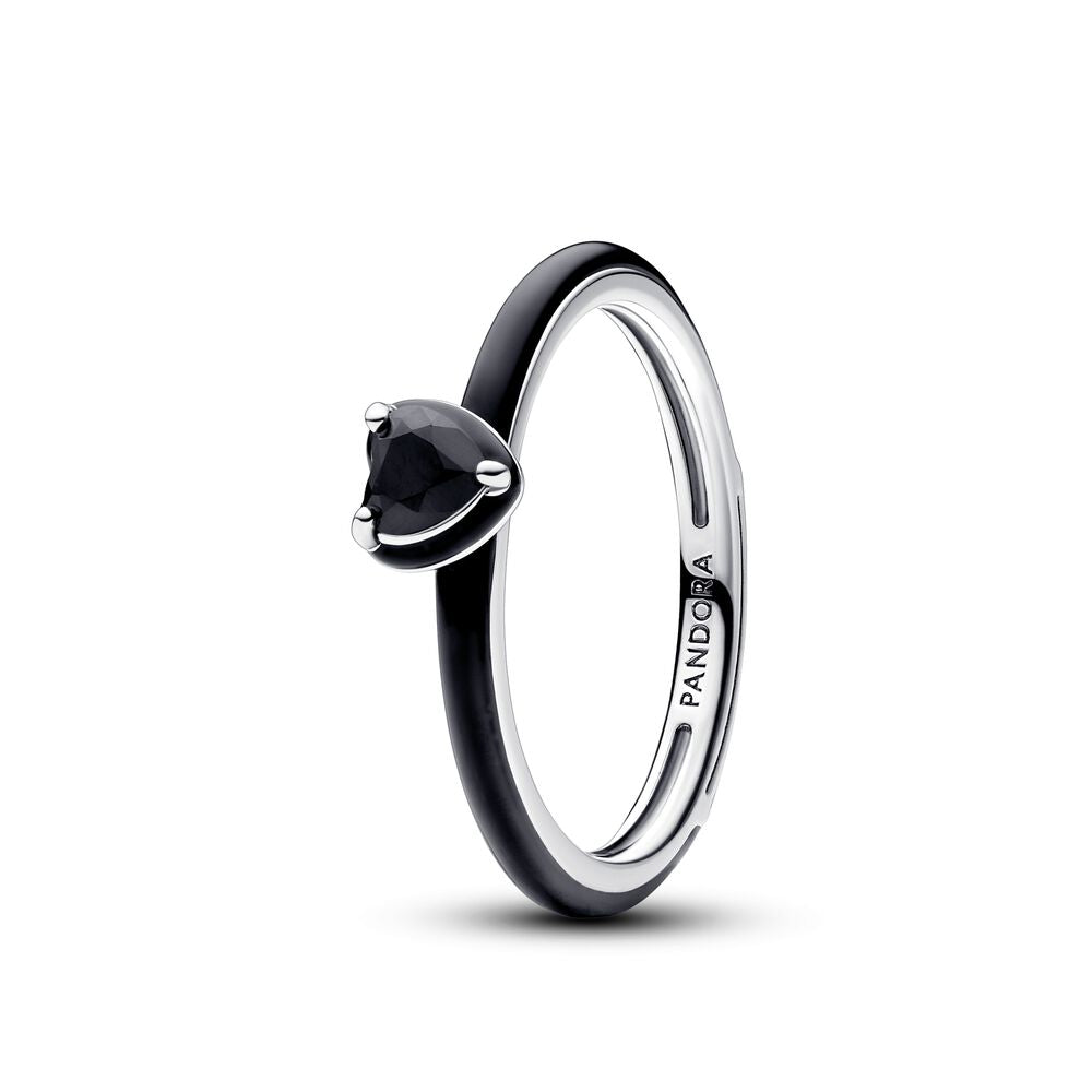 FINAL SALE- Pandora ME Black Chakra Heart Ring, size 6.0