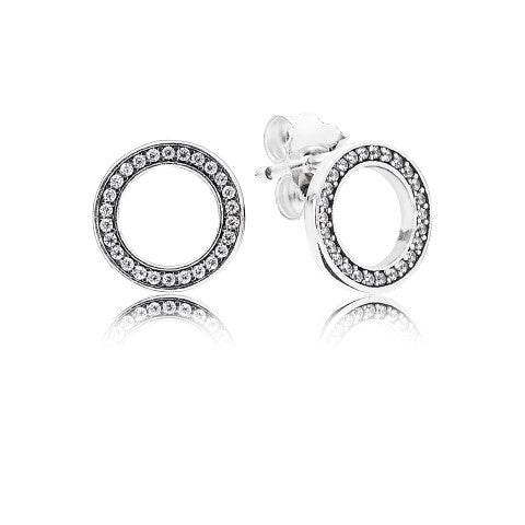 Pandora Forever Sparkling Circle Stud Earrings