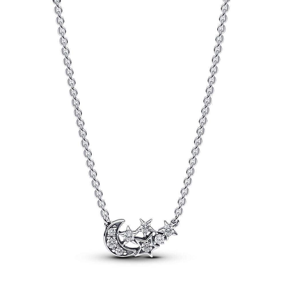 FINAL SALE - Pandora Sparkling Moon & Star Collier Necklace