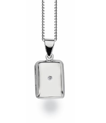 Rectangle Locket Diamond Pendant