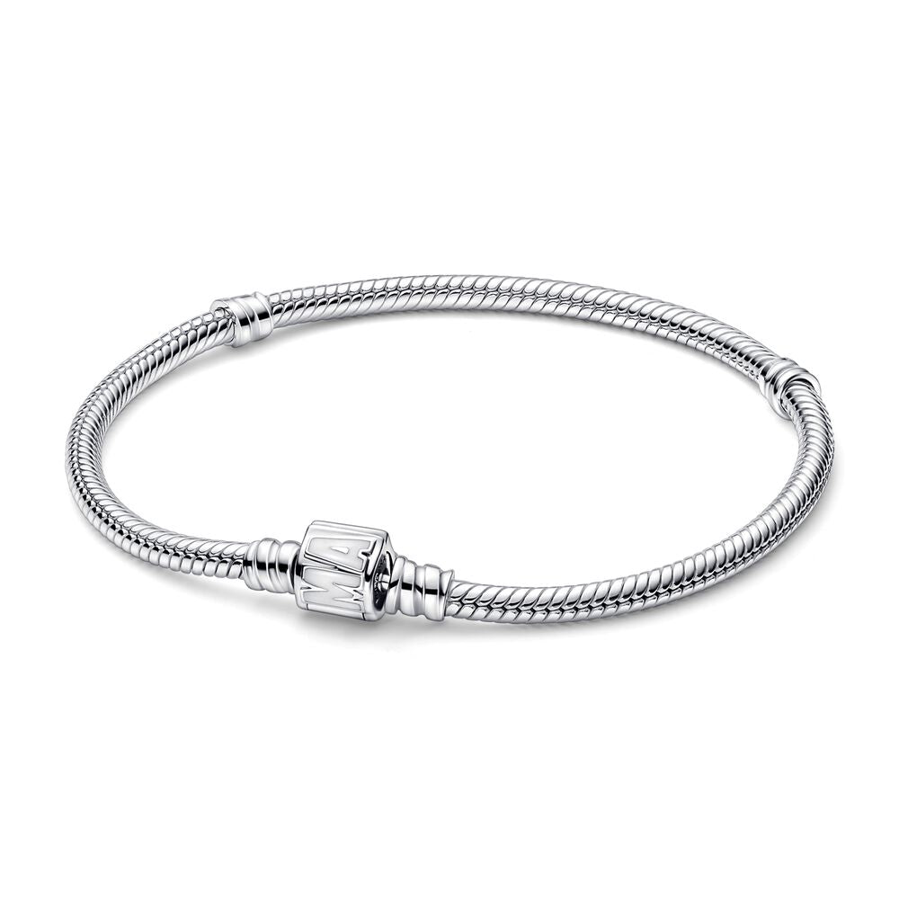 FINAL SALE - Pandora Moments Marvel Logo Clasp Snake Chain Bracelet, 7.1"