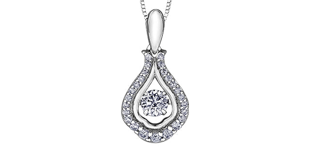 Pulse 10K Diamond Pendant 0.28TDW
