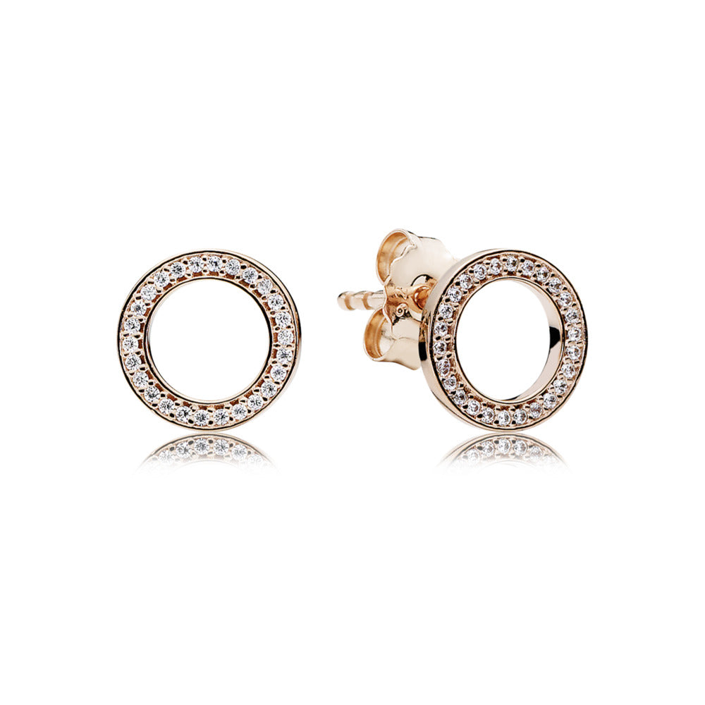 FINAL SALE - Pandora Sparkling Circle Stud Earrings