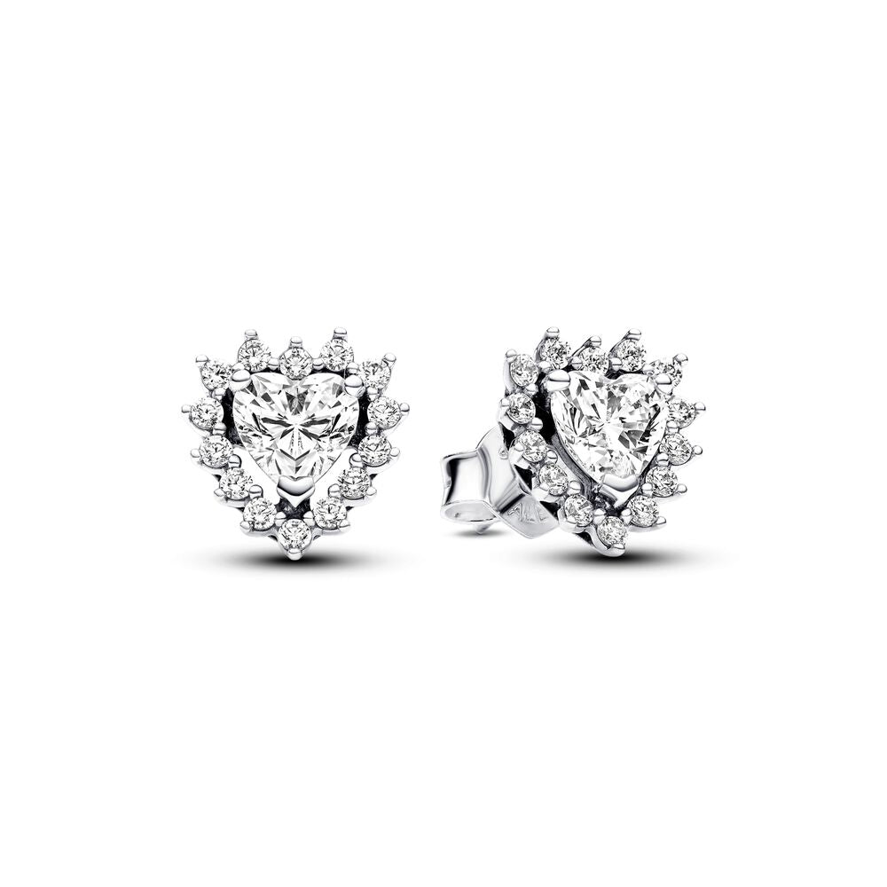 FINAL SALE - Pandora Sparkling Heart Halo Stud Earrings
