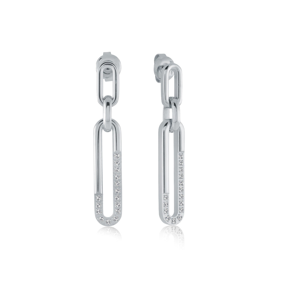 FINAL SALE - Italgem Steel Dangle Earrings