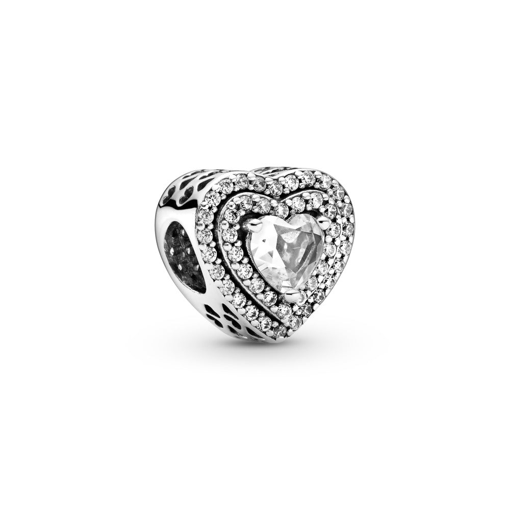 FINAL SALE- Sparkling Levelled Hearts Charm