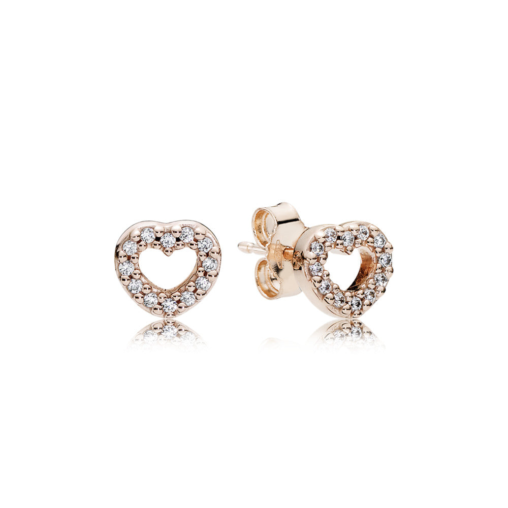 FINAL SALE - Pandora Open Heart Stud Earrings