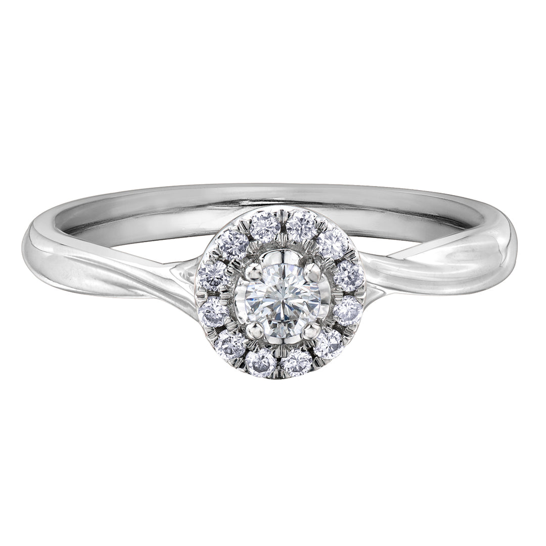 10k I Am Canadian Diamond Engagement Ring