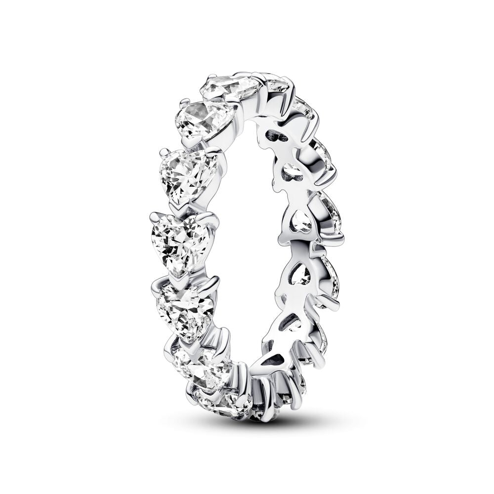 FINAL SALE- Pandora Row of Hearts Eternity Ring, size 6.0