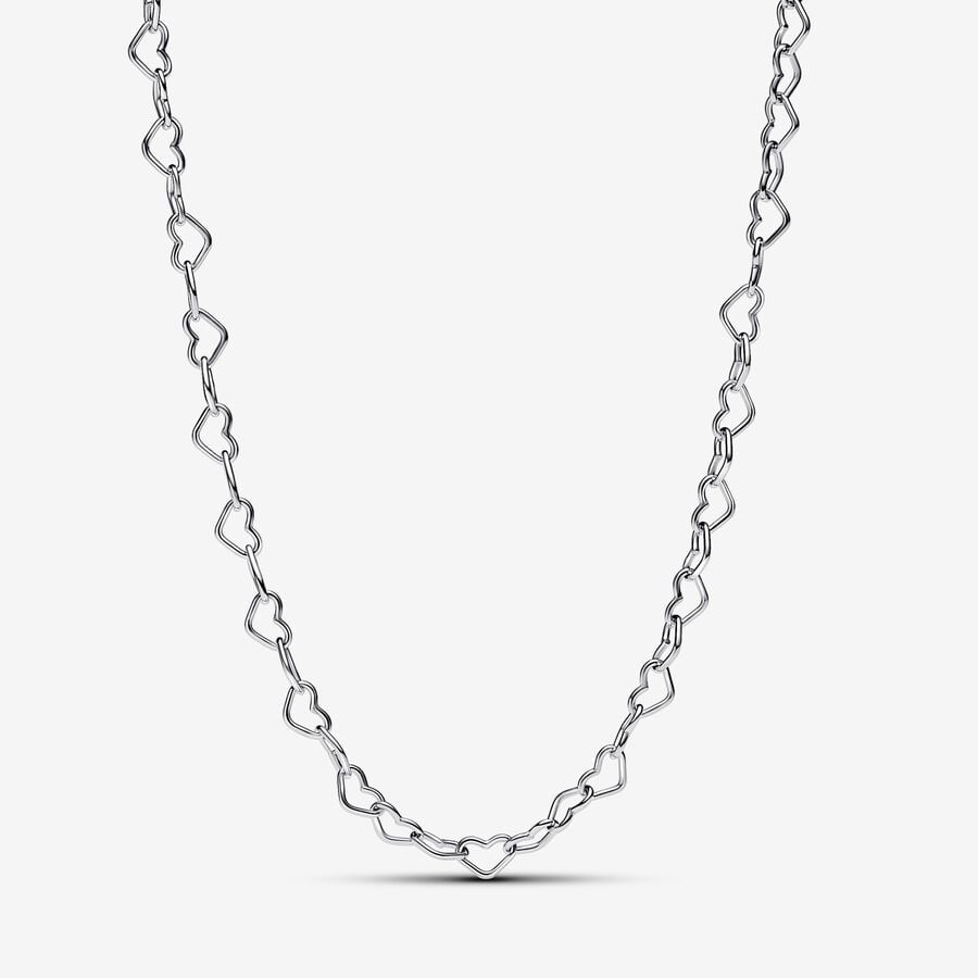 Pandora Linked Hearts Collier Necklace, 17.7"