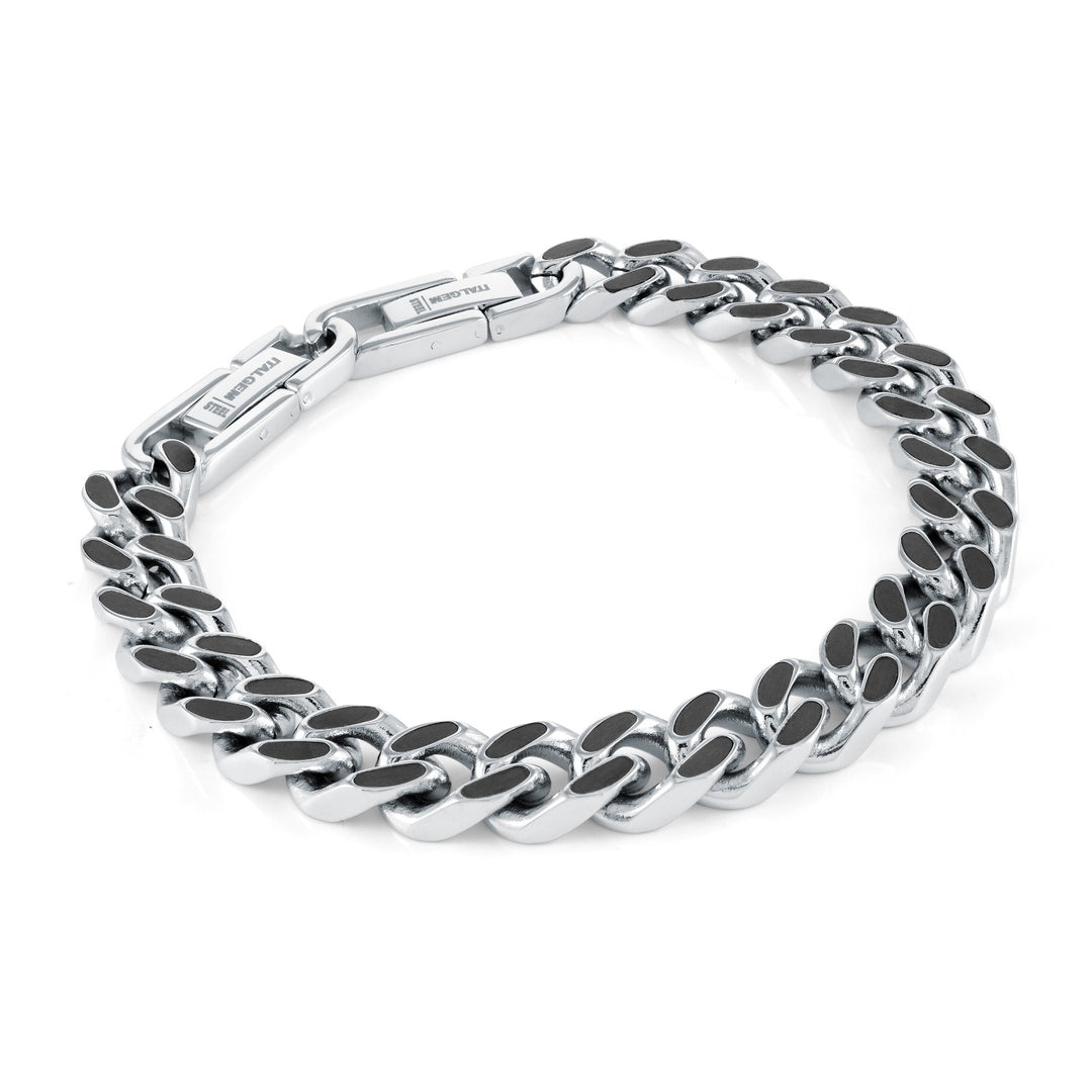 FINAL SALE - Italgem Steel 9.4mm Curb Link Bracelet, 8.5"