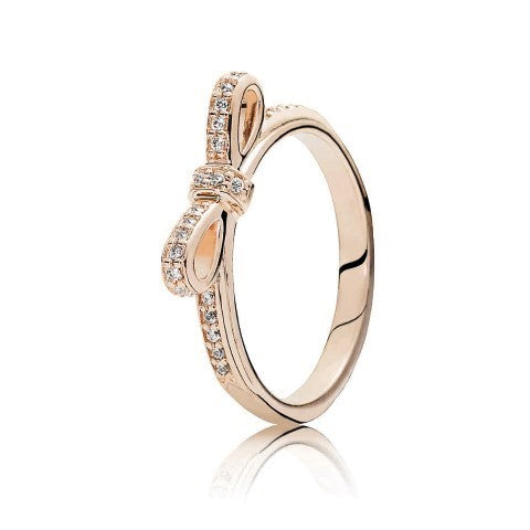 FINAL SALE - Pandora Sparkling Bow Ring, size 4.5