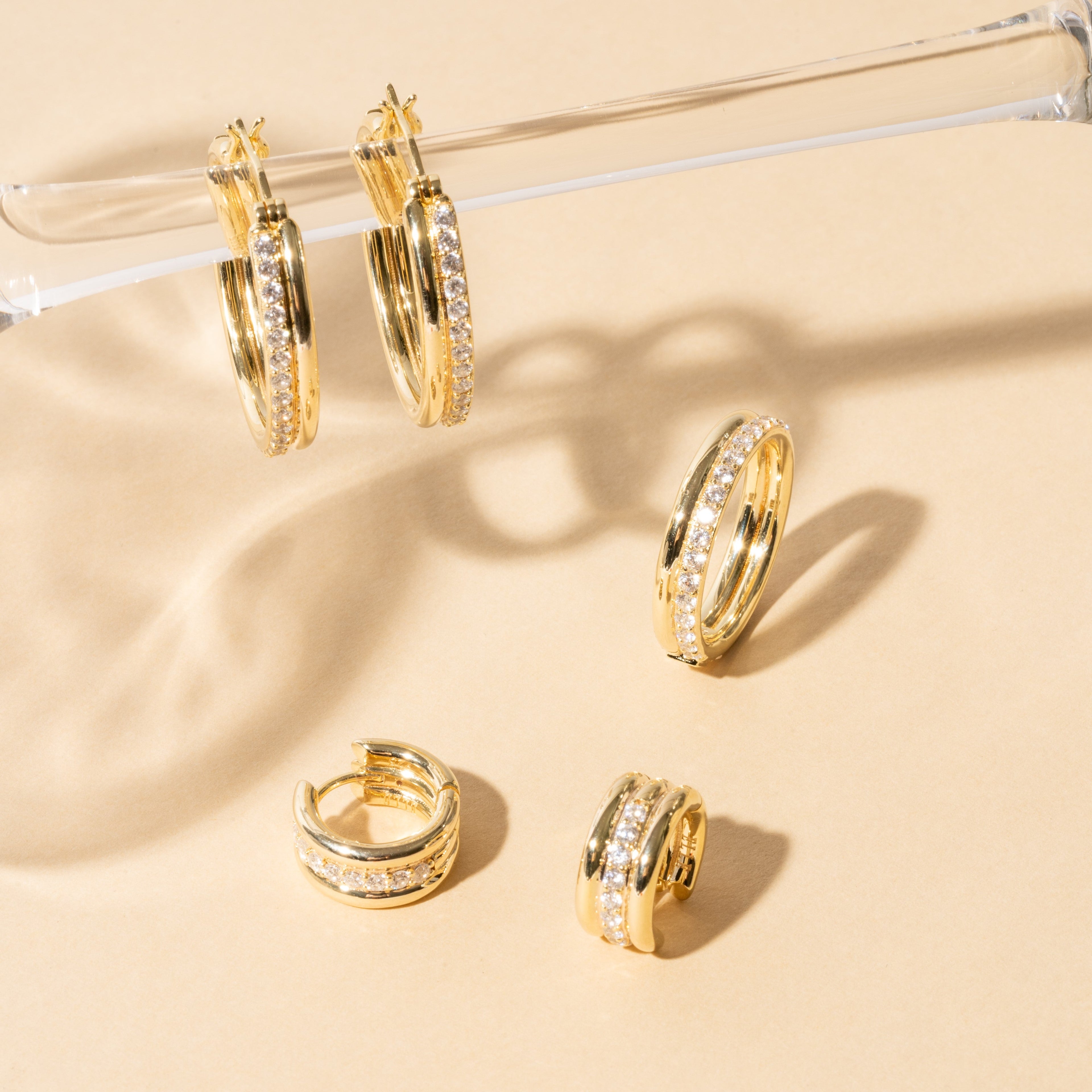 Yellow Tone Hoops
