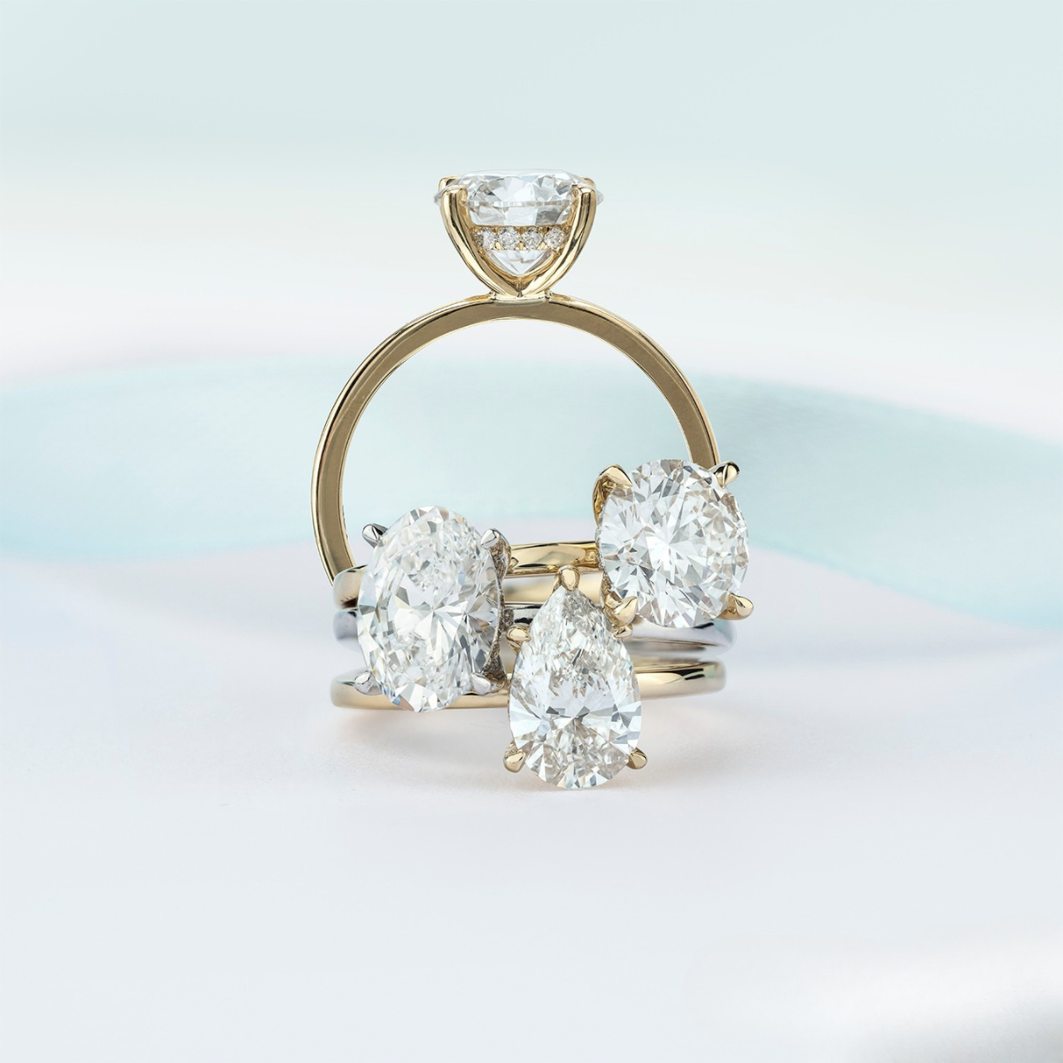 Hidden Halo Engagement Rings