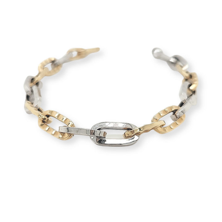 14 Karat Fancy Link Link Bracelet, 8 "