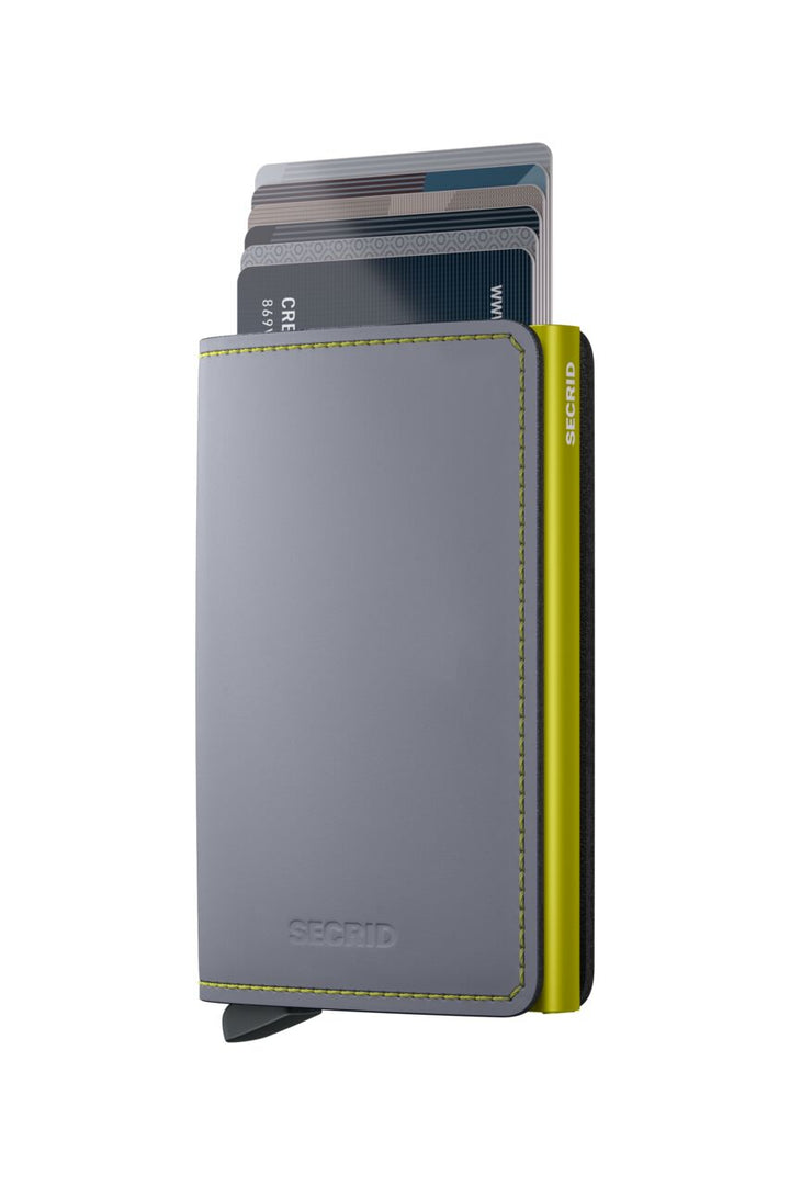 SECRID Slimwallet Matte Grey & Lime