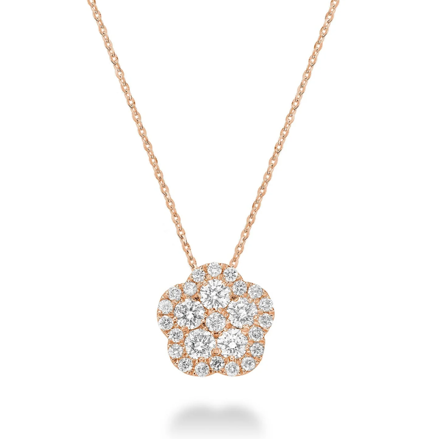 FINAL SALE - 10k rose gold hollow flower pe