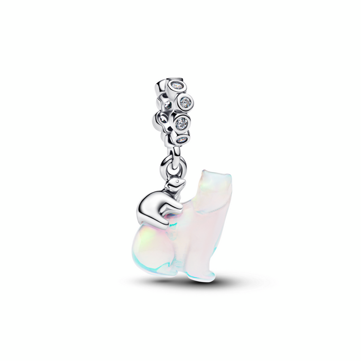 Pandora Polar Bear Mother & Cub Dangle Charm