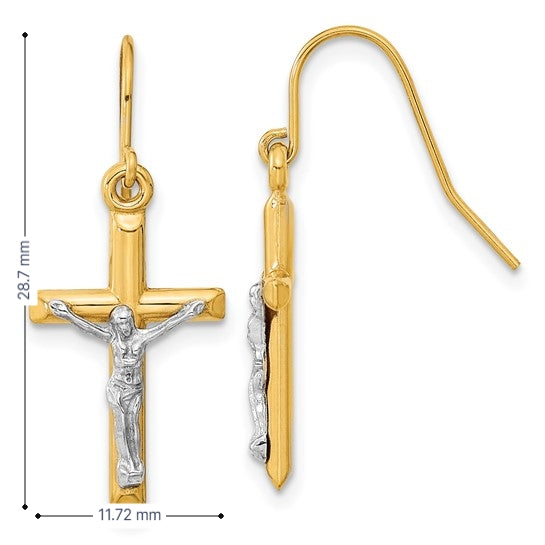 14k two tone gold 28.7x11.72mm
