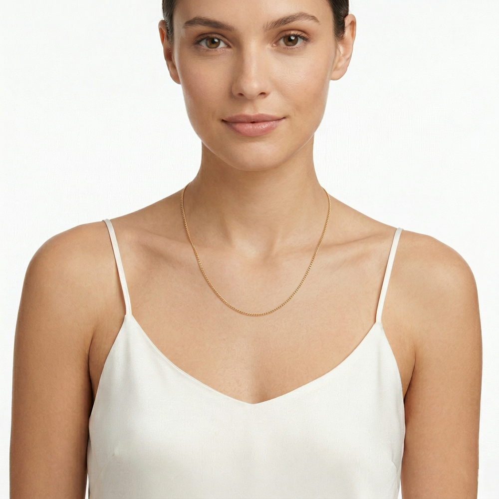 10k yellow gold Italian curbli