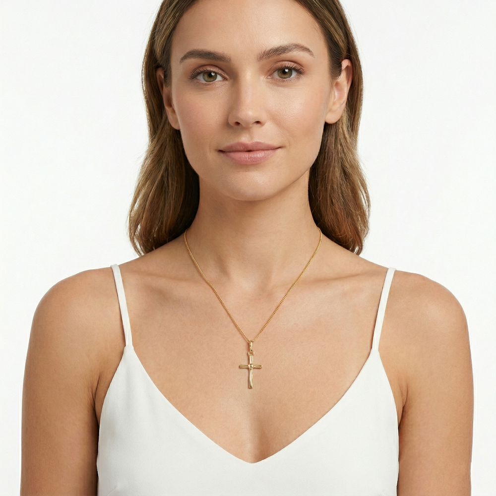 10k yellow gold medium square