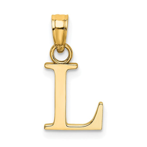 10K Initial L Pendant