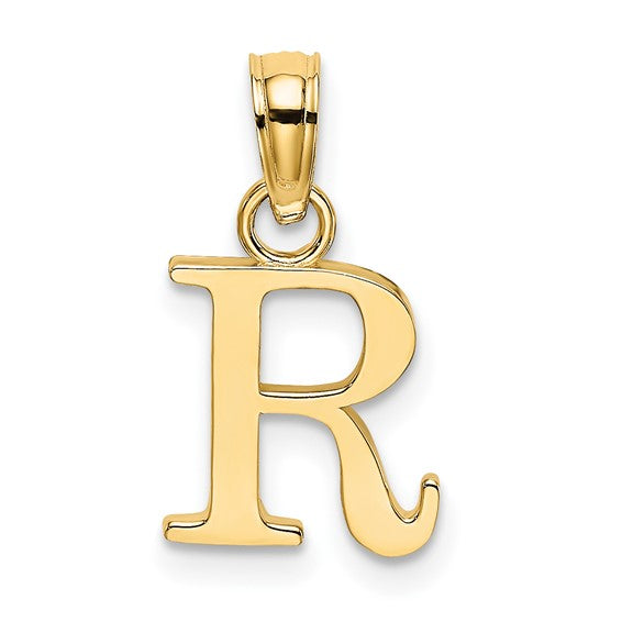 10K Initial R Pendant