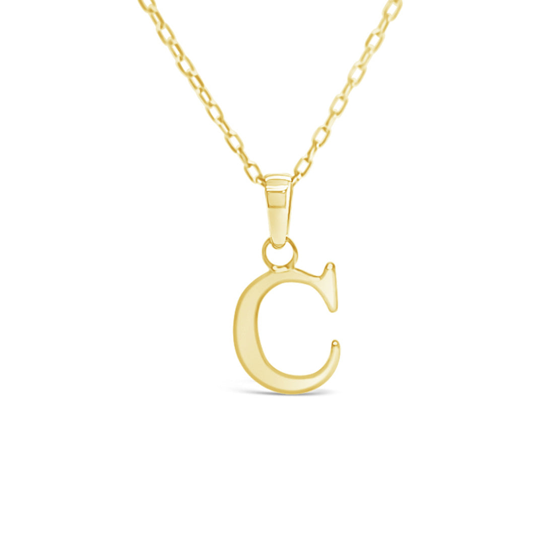 10k yellow gold block style 'C