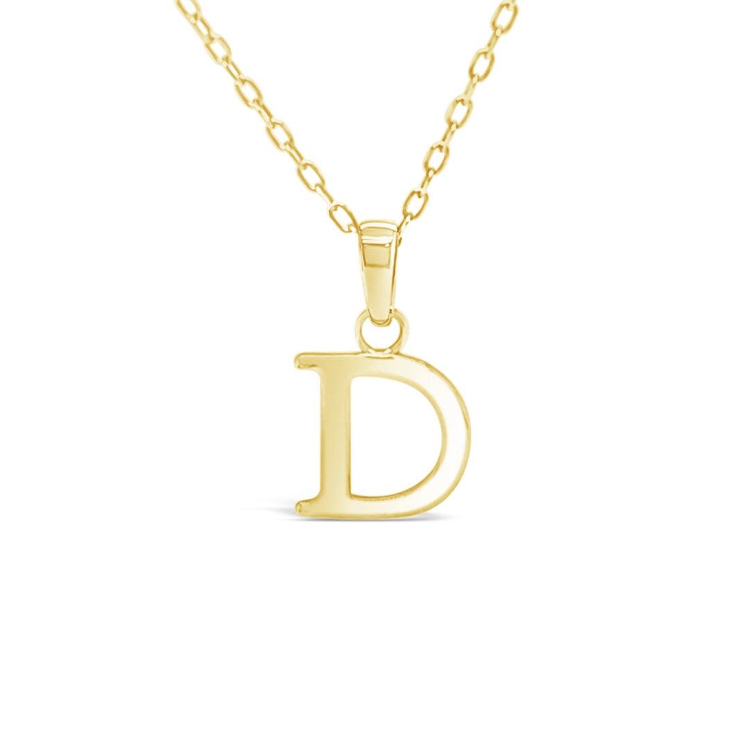 10K "D" Initial Pendant