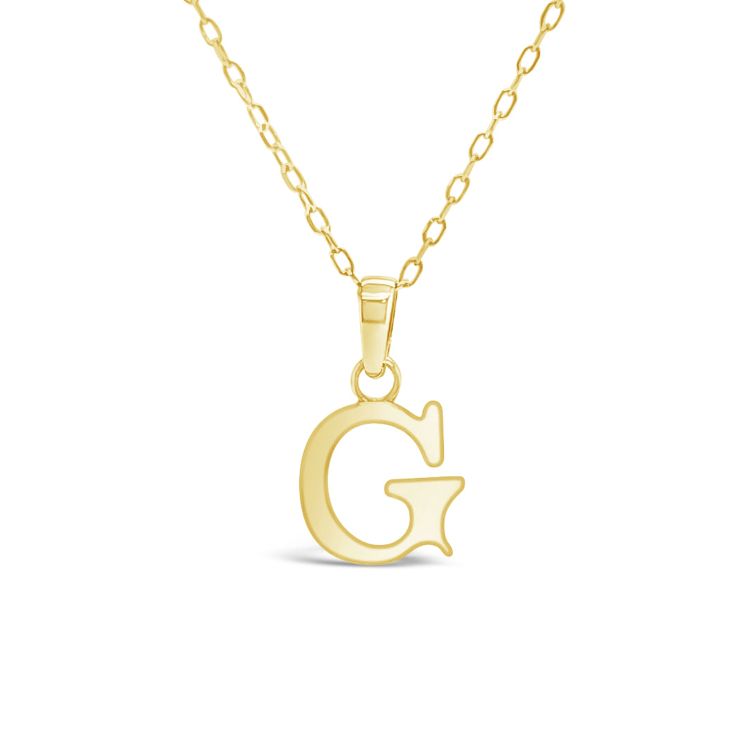10KY "G" Inital Pendant