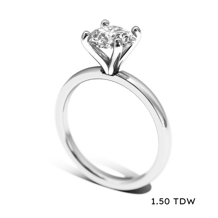 14K Lab Grown Diamond Solitaire Engagement Ring