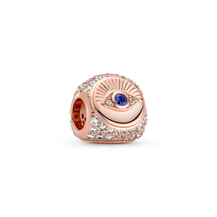 Pandora Moments Hamsa, All-seeing Eye & Feather Three-sided Charm