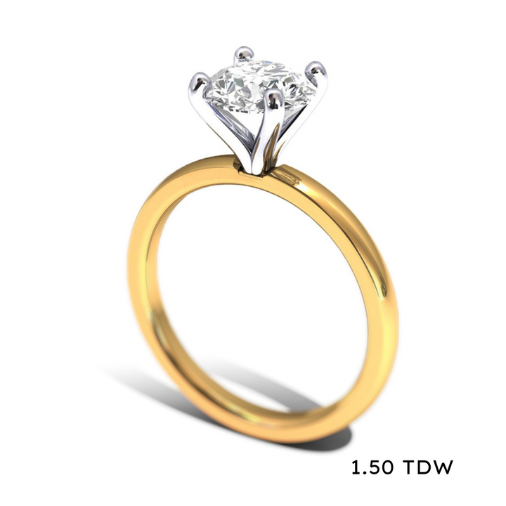 14K Lab Grown Diamond Solitaire Engagement Ring