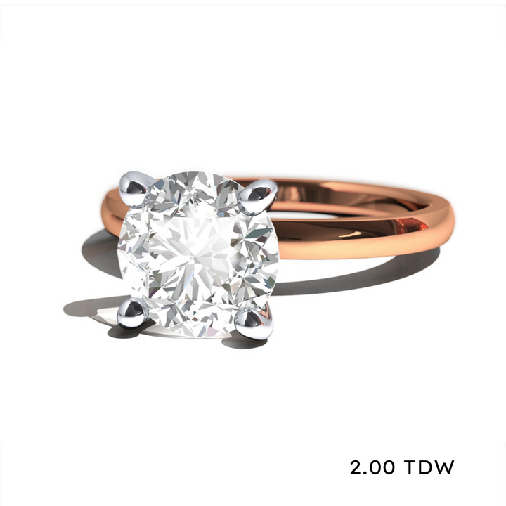 14K Lab Grown Diamond Solitaire Engagement Ring