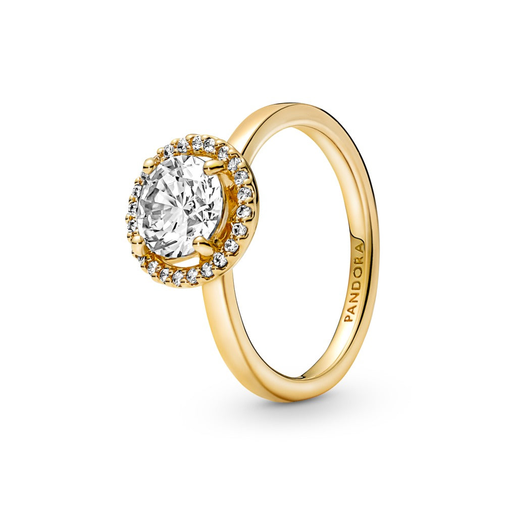 FINAL SALE- Pandora Sparkling Round Halo Ring, 8.5