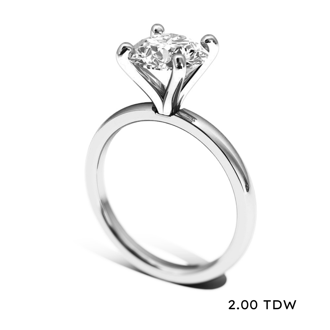 14K Lab Grown Diamond Solitaire Engagement Ring