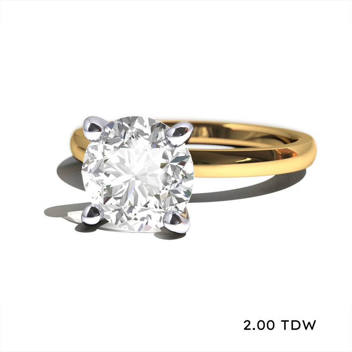 14K Lab Grown Diamond Solitaire Engagement Ring