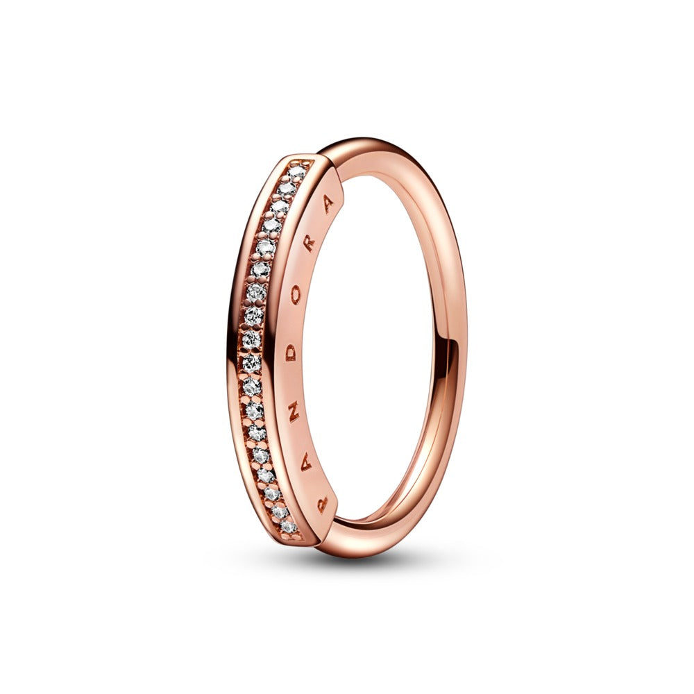 FINAL SALE - Pandora Signature I-D Pavé Ring, Size 6