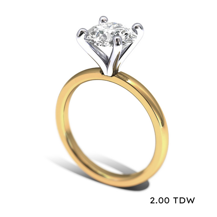 14K Lab Grown Diamond Solitaire Engagement Ring