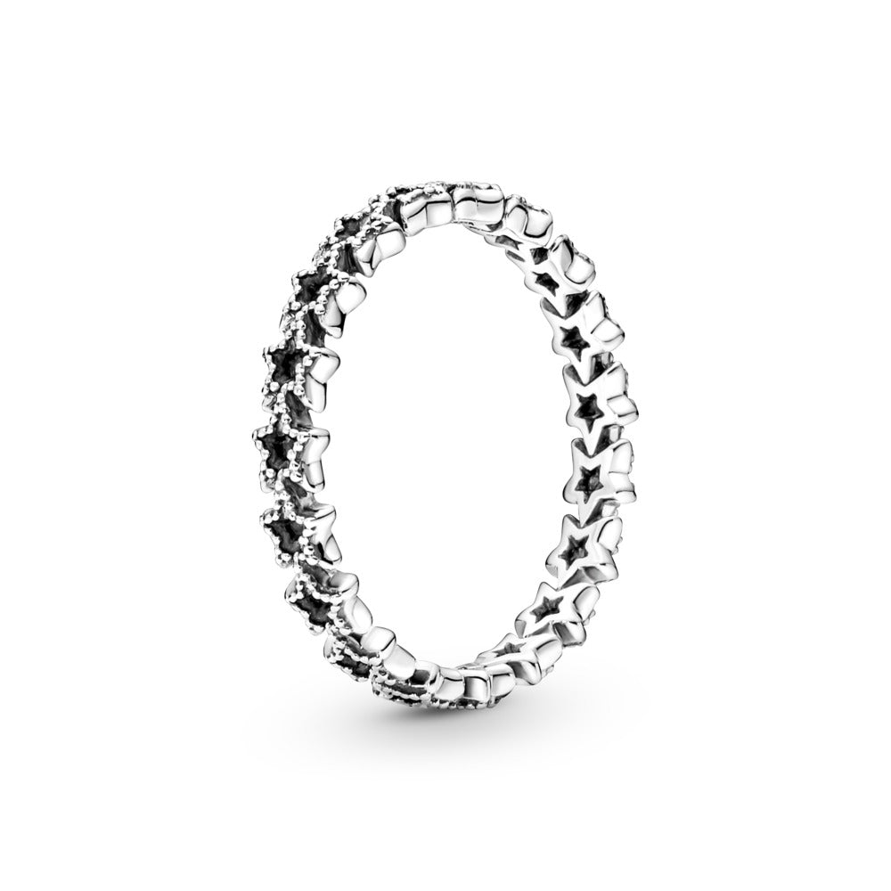 FINAL SALE- Pandora Band of Asymmetric Stars Ring, Size 5