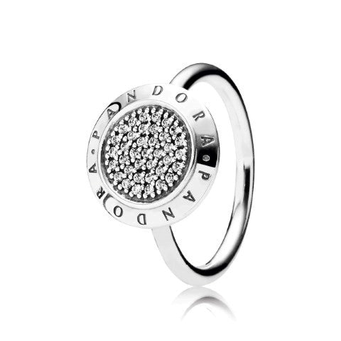 FINAL SALE - Logo Pavé Ring, size 6.0