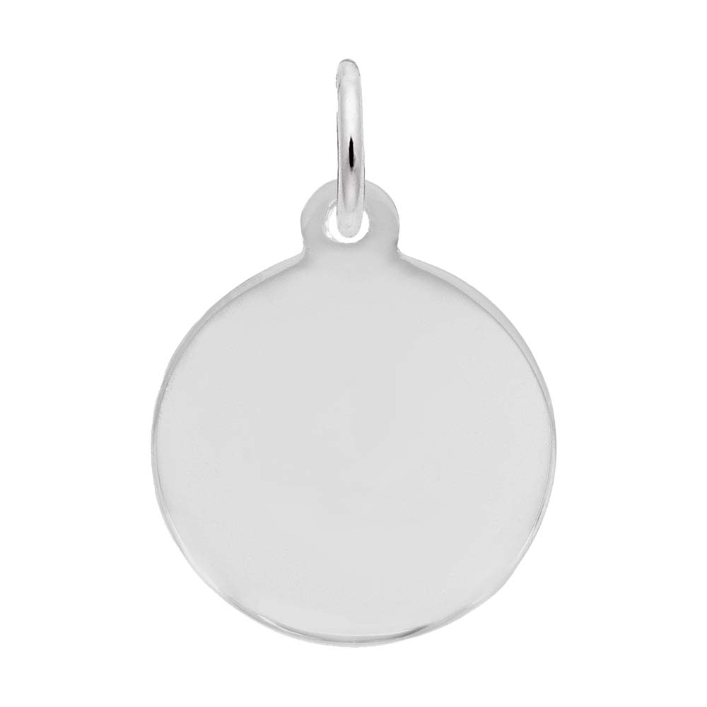 925 Sterling Silver 12mm Petite Plain Disc Pendant