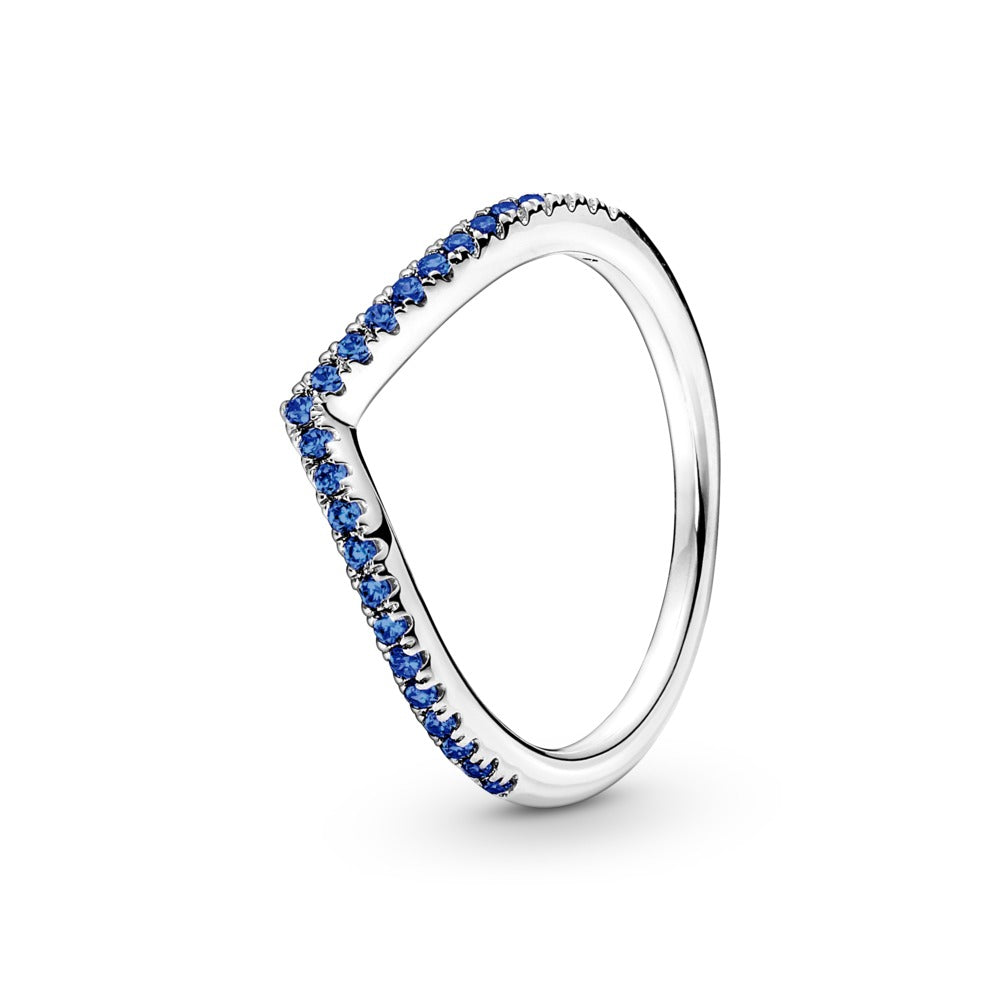 FINAL SALE- Pandora Timeless Wish Sparkling Blue Ring, Size 7