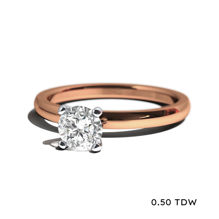 14K Lab Grown Diamond Solitaire Engagement Ring