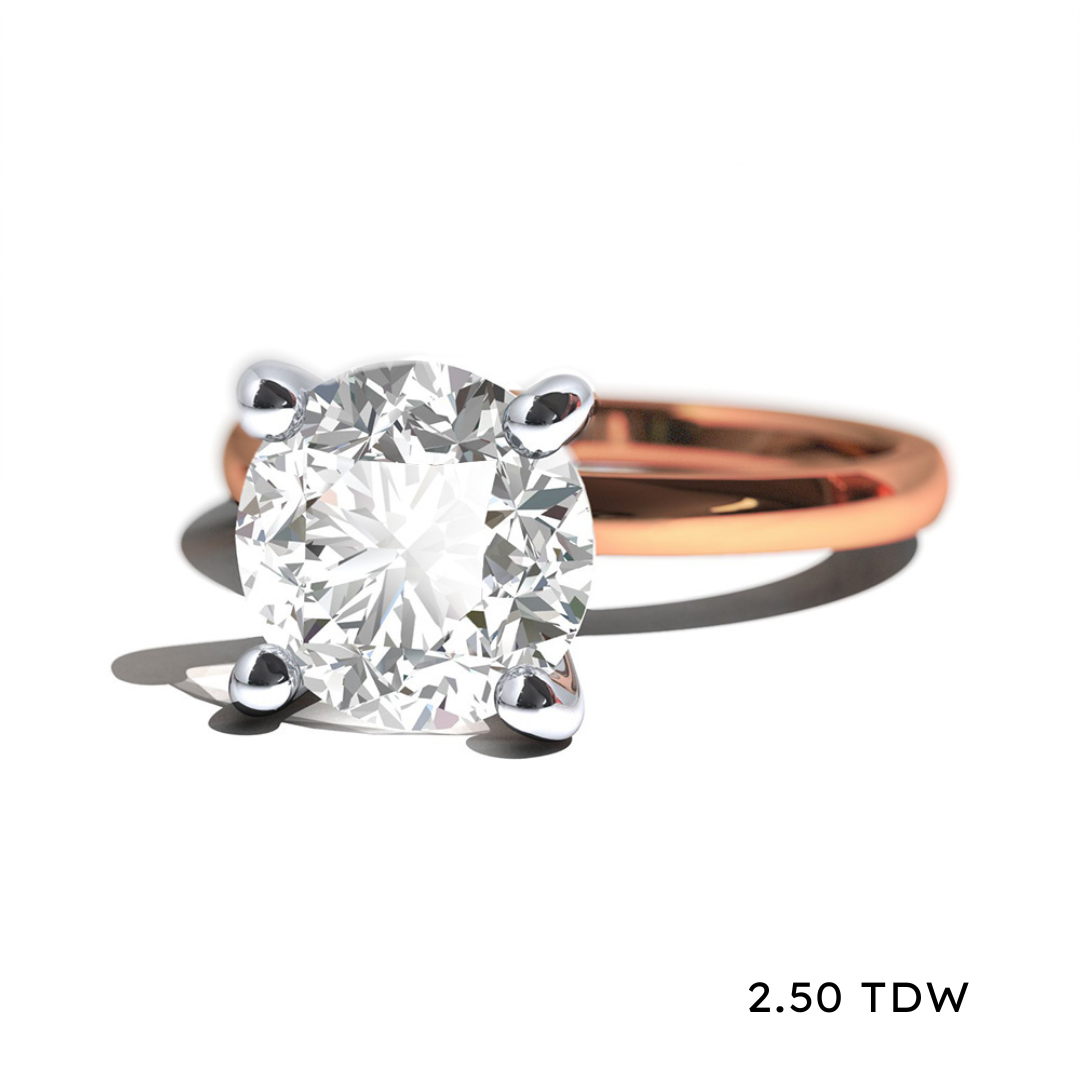 14K Lab Grown Diamond Solitaire Engagement Ring