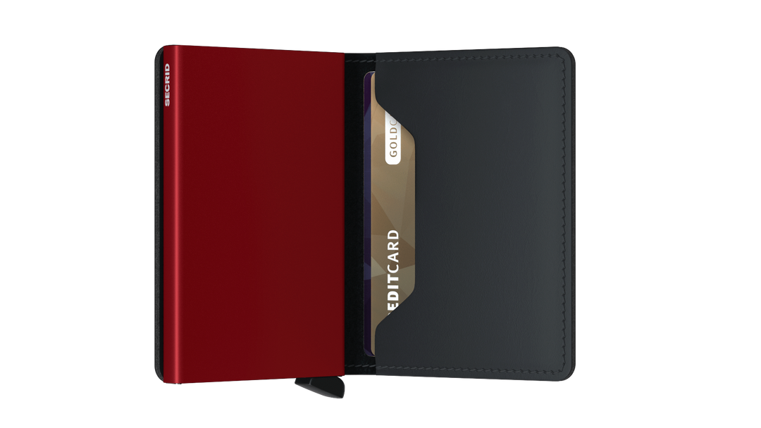 Secrid Slimwallet Matte Black & Red