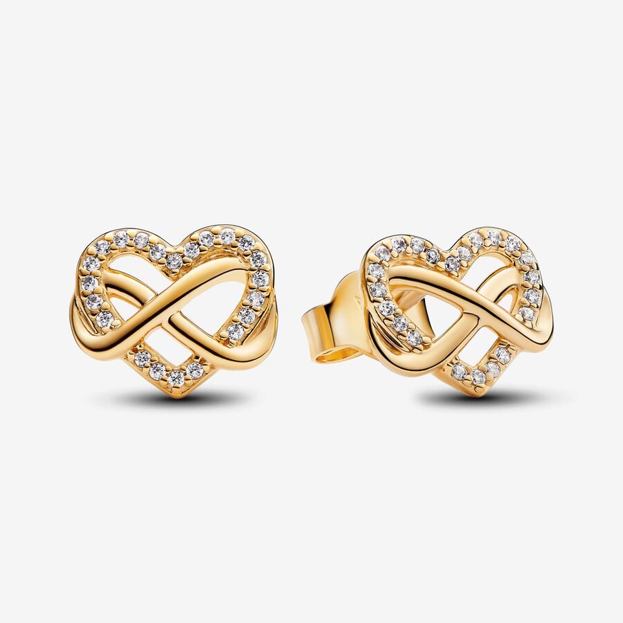 FINAL SALE - Pandora Sparkling Infinity Heart Stud Earrings