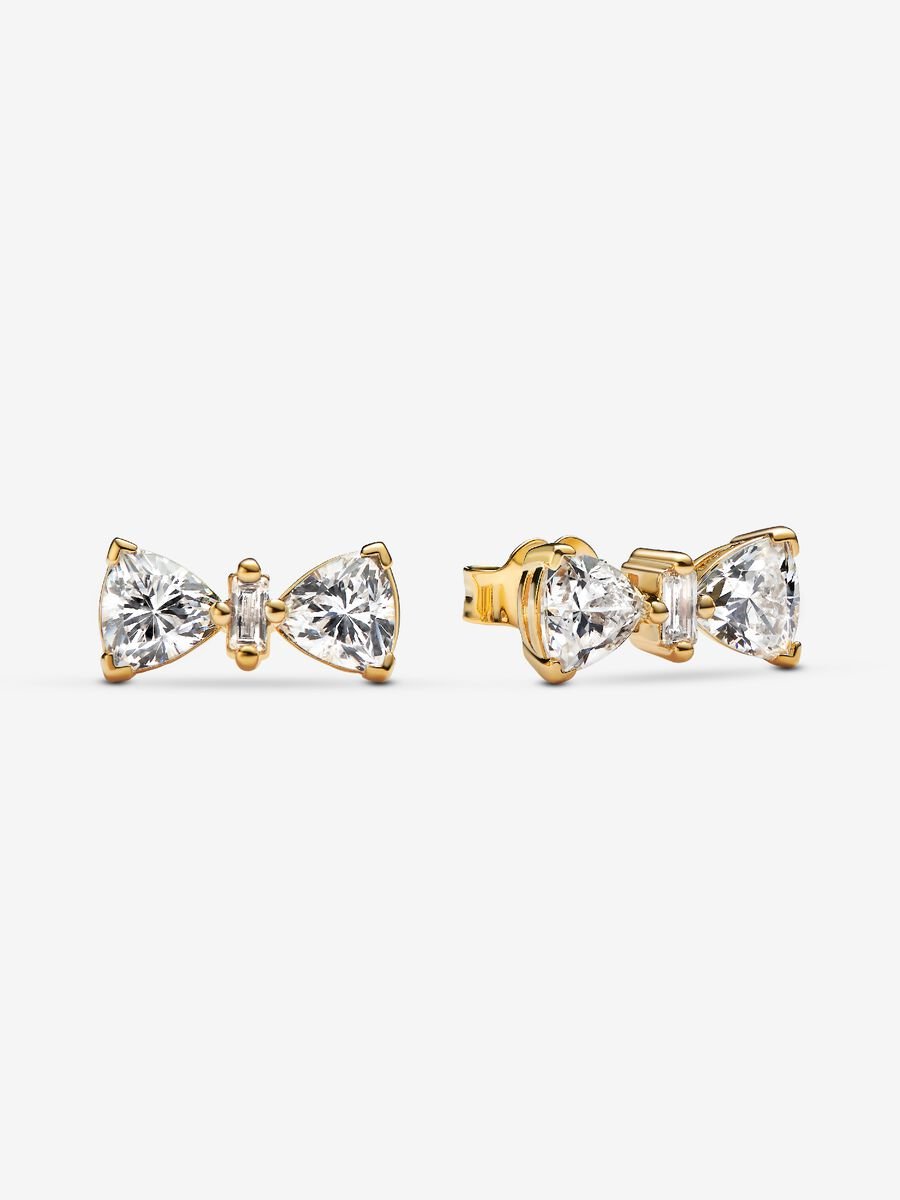 FINAL SALE - Pandora Sparkling Bow Stud Earrings