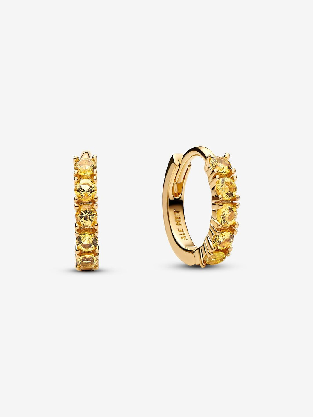 FINAL SALE - Pandora Yellow Huggie Earrings