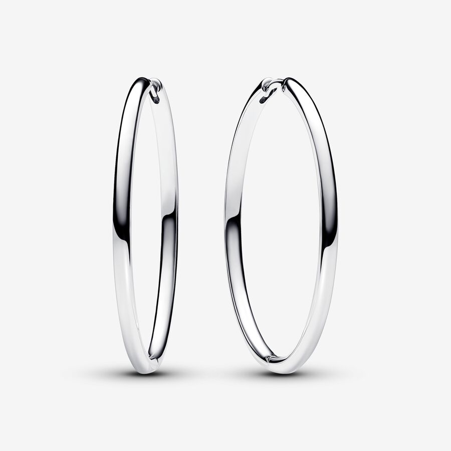 FINAL SALE - Pandora Moments 40 mm Charm Hoop Earrings